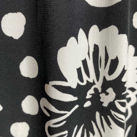 Style & Co. Black & White Floral Dress Size M - Picture 5 of 7